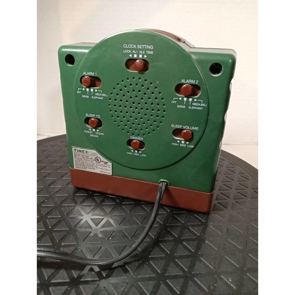 VintageTimex Expedition Green Brown Easy Set Alarm Clock Multi Sound Model T155Q - Picture 4 of 10